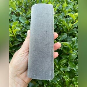 Gray Velvet Fabric Glasses Case